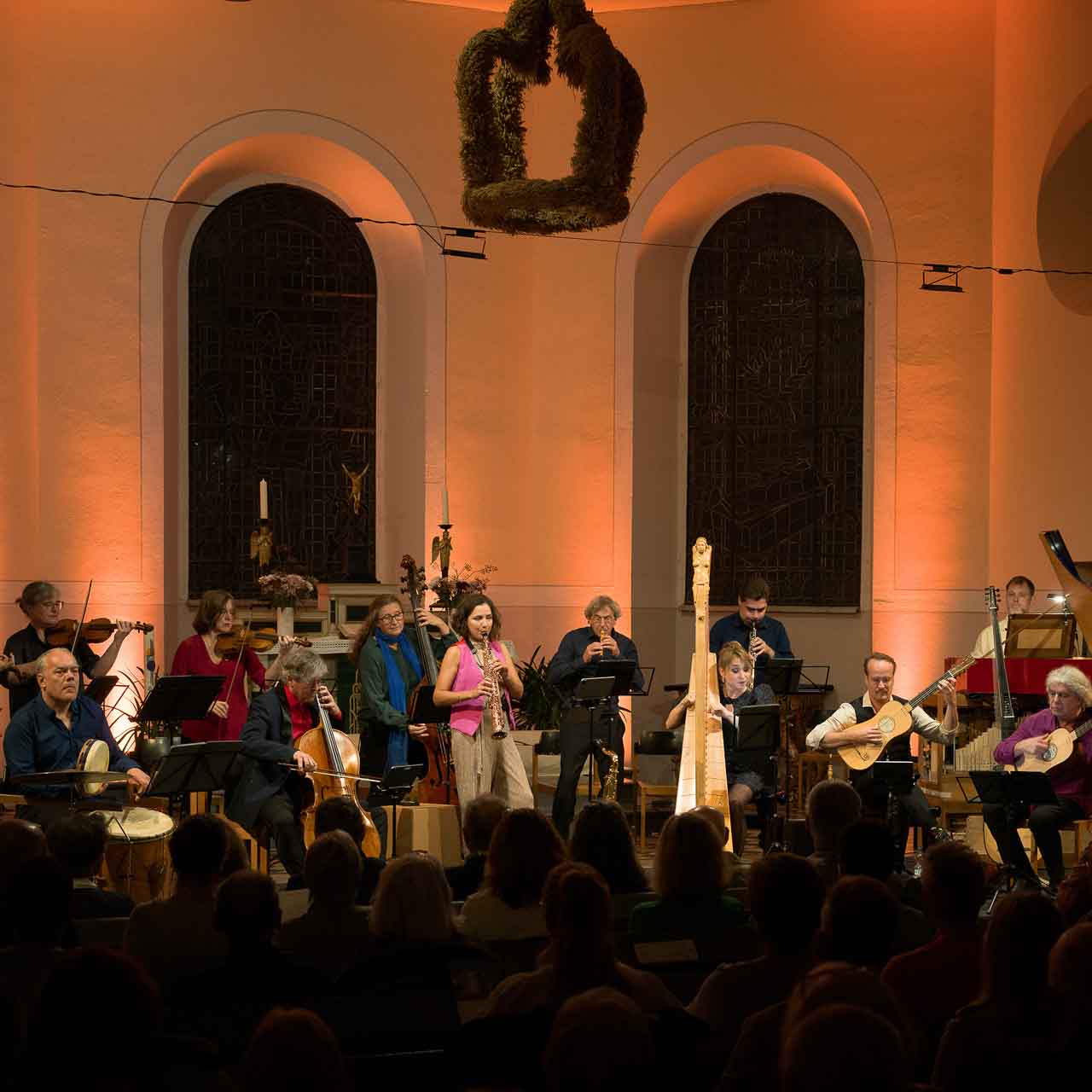 lautten compagney Berlin und Asya Fateyeva beim Abschlusskonzert in der Kreuzkirche Königs Wusterhausen